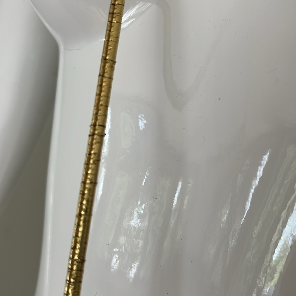 Whiting and Davis Gold Chain Link Shoulder Crossbody Zip Top Bag - Picture 9 of 13